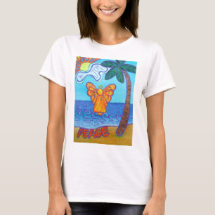 Joy and Peace Beach Angel Art T-shirts personnalis