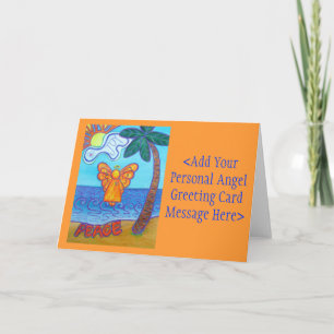 Joy and Peace Beach Angel Custom Greeting Cards