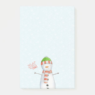 Joy and Peace Cute Snowman Christmas Post-it Notes