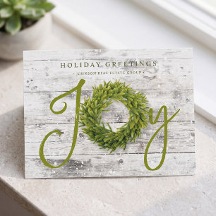 Joy and Pine Holiday Greetings Postcard