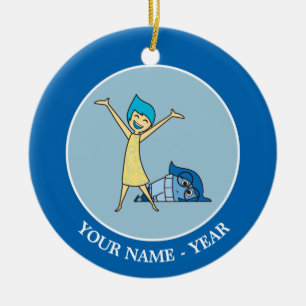 Joy and Sadness Together Add Your Name Ceramic Ornament