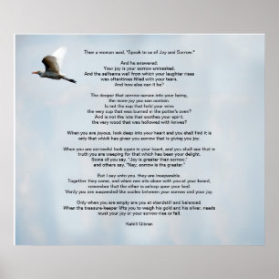Joy and Sorrow by Kahlil Gibran Poster