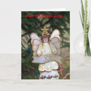 Joy Angel Christmas Spirit Holiday Card