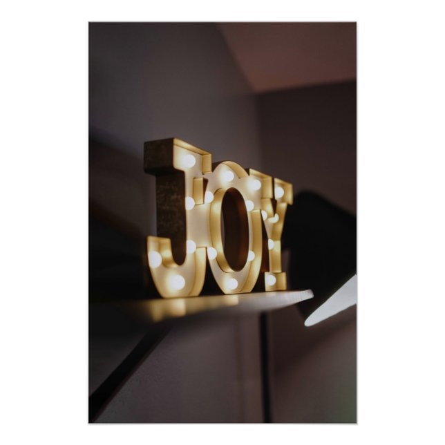 Joy Art Joy Sign Typographic Image Word Text Art D (Front)