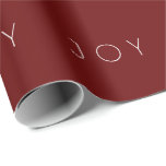 Joy Berry Modern Minimalist Typography Pattern Wrapping Paper<br><div class="desc">Enjoy a simple design on your gift wrap this season with this modern berry joy wrapping paper!</div>