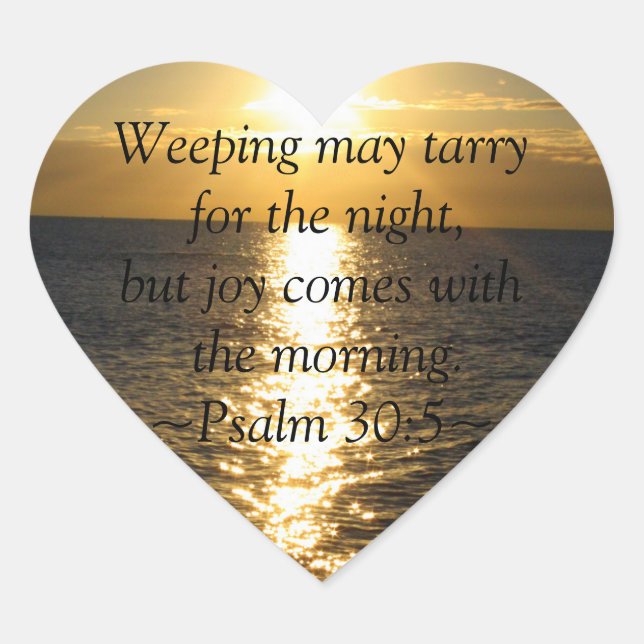 Joy Bible Quote from Psalms Heart Sunrise sticker (Front)