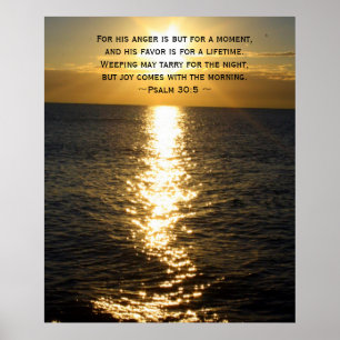 Joy Bible Verse Christian Sunrise citation Poster