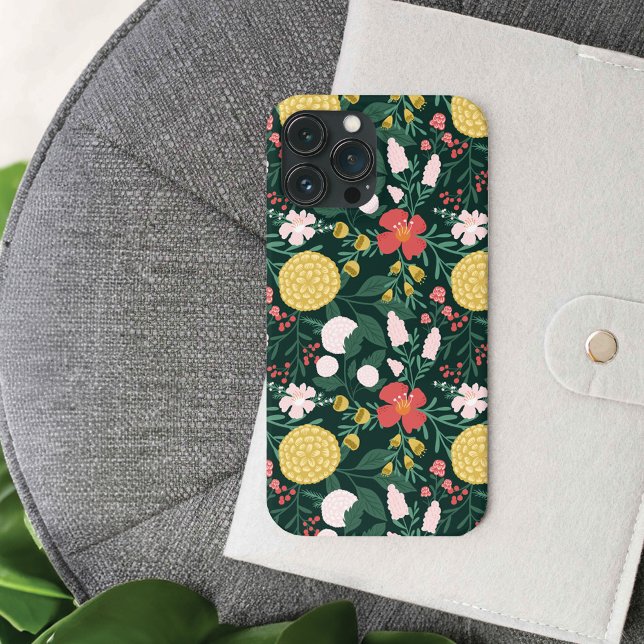 Joy Botanical Floral Festive Garden Pattern Pink Case-Mate iPhone Case (Joy Botanical Floral Festive Garden Pattern Pink Case-Mate iPhone Case)