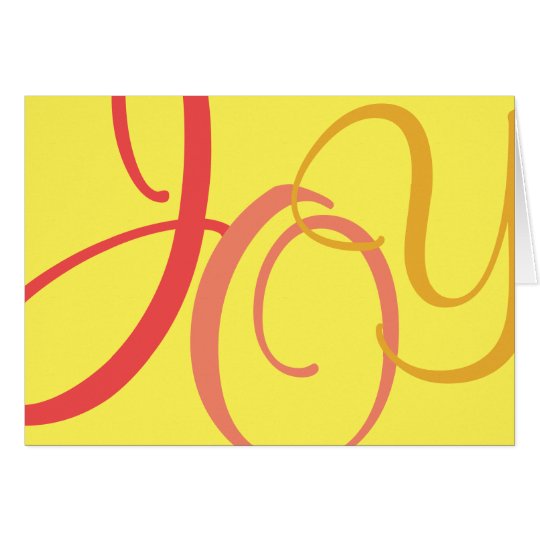 Joy Bright Colours Cheerful Greeting Card