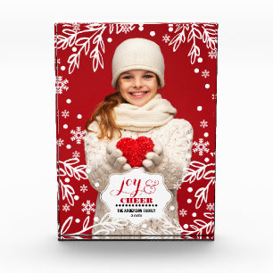 Joy & Cheer. Custom Christmas Photo Block