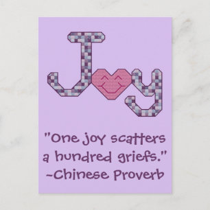 Joy Chinese Proverb Postcard