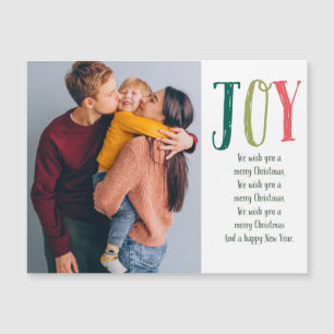 Joy Christmas Card With Carol