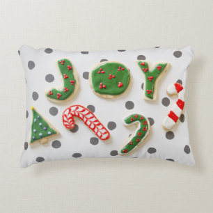 Joy Christmas cookies Accent Pillow