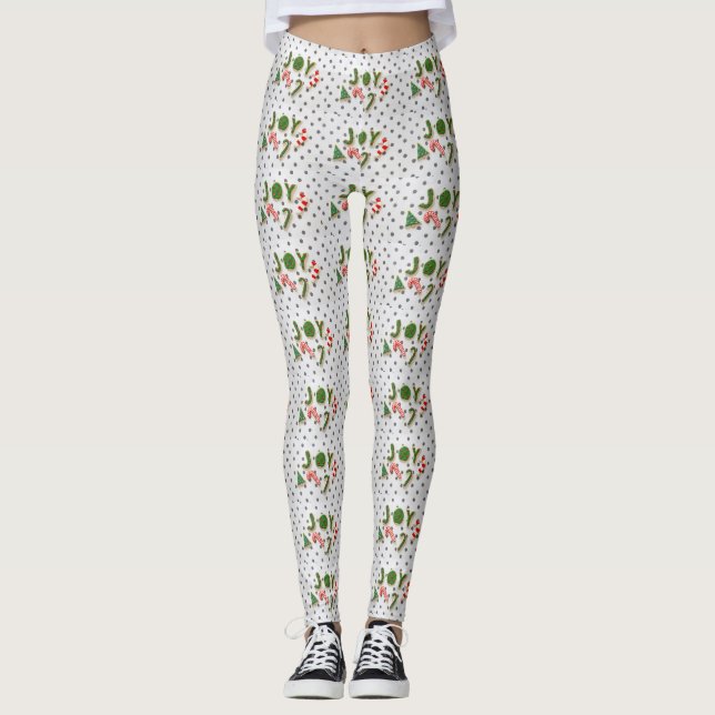 Joy Christmas cookies Leggings (Front)