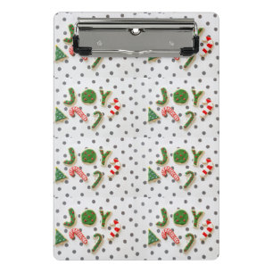 Joy Christmas cookies Mini Clipboard
