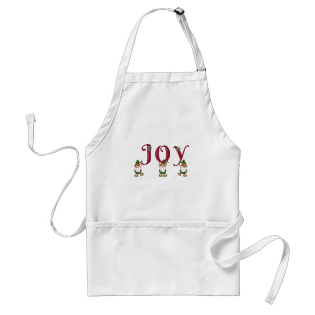 JOY Christmas Elves holding Letters Standard Apron (Front)