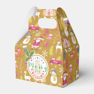 Joy Christmas Gold Favor Box