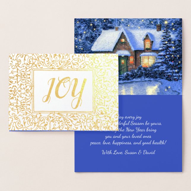 Joy. Christmas Holiday Luxury  Foil Card (Display)