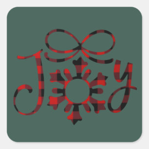 Joy Christmas Joy To The World Joyful Merry Xmas Square Sticker