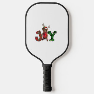 Joy Christmas Lights Chesapeake Bay Retriever Dog Pickleball Paddle