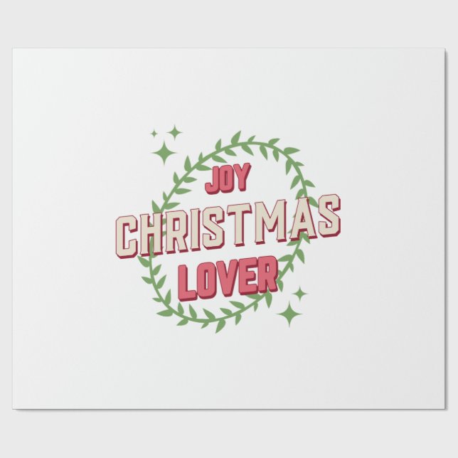 Joy Christmas Lover Wrapping Paper (Flat)