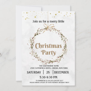 JOY Christmas Party Invitation Template,