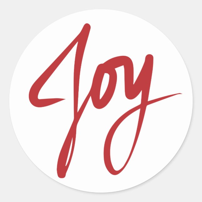 JOY Christmas Round Sticker (Devant)