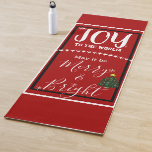 Joy Christmas Tree Peace Yoga Mat