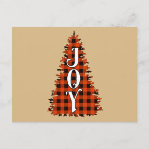 Joy Christmas Tree Postcard