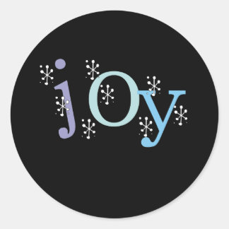 JOY Christmas Winter Holidays Classic Round Sticker