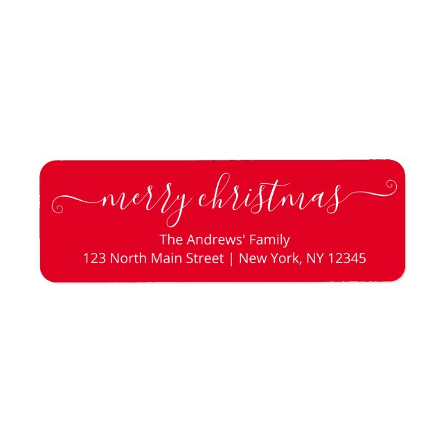 Joy Citation de Noël Elégante Typographie Rouge Bl (Devant)