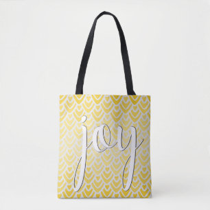 Joy Citation Inspirationnelle Sac fourre-tout Jaun