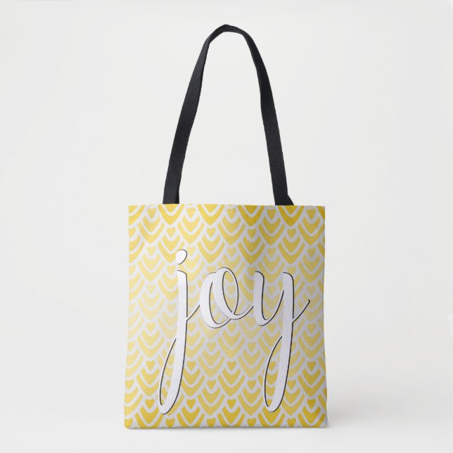 Joy Citation Inspirationnelle Sac fourre-tout Jaun (Devant)