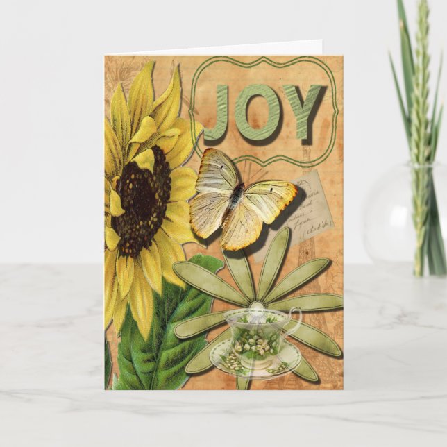 Joy Collage Season's Greetings Holiday Card (Front)