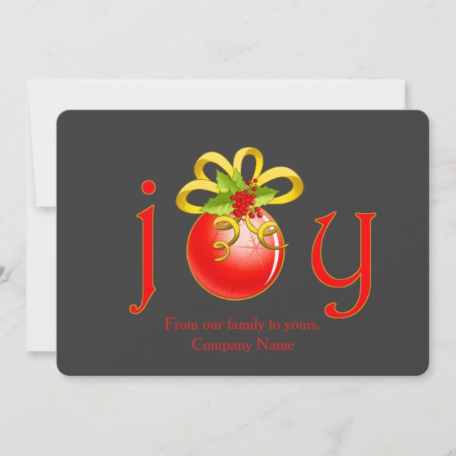 Joy Company Christmas Greeting Card (Front)