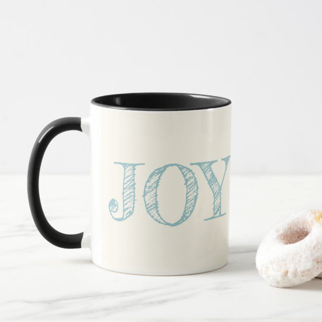 Joy Custom Colour Mug Christmas Holiday Gift Mug (With Donut)