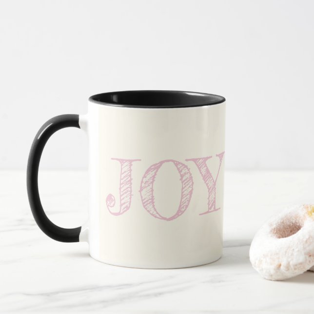 Joy Custom Colour Mug Christmas Holiday Gift Mug (With Donut)
