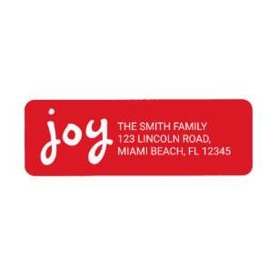 Joy Cute and Fun Red Christmas Holidays