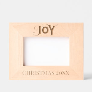 JOY, DATED CHRISTMAS ETCHED PHOTO FRAMES