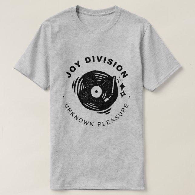 JOY DIVISION UNKNOWN PLEASURE VINYL T-Shirt (Design Front)