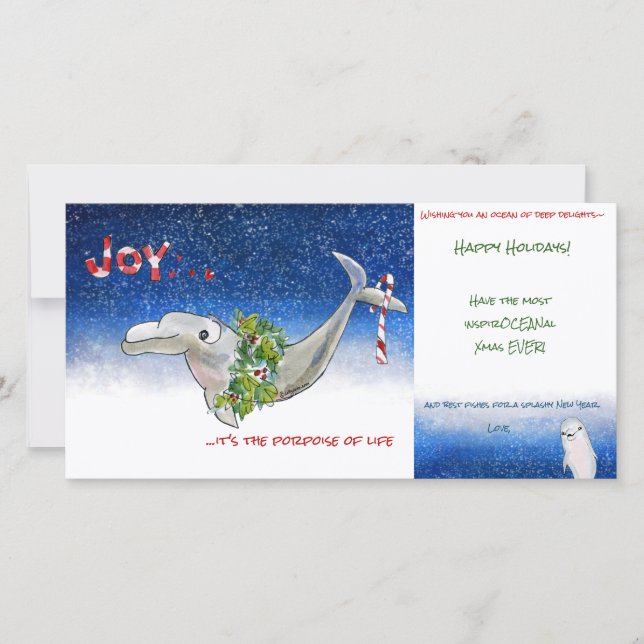 Joy Dolphin Christmas Porpoise (Front)
