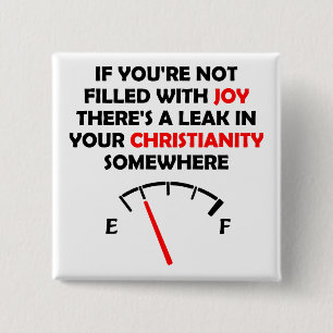 Joy Filled Christian Quotes Sayings 2 Inch Square Button