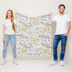 Joy Fir Twigs Fleece Blanket