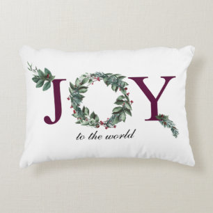 Joy for the holidays accent pillow