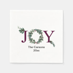 Joy for the holidays  napkin