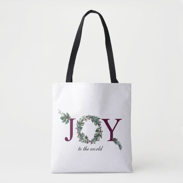 Joy for the holidays  tote bag (Front)