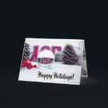 Joy Glass Ball Holiday Collection Card<br><div class="desc">Celebrate the holidays with this collection featuring the word Joy as seen through a glass ball.</div>