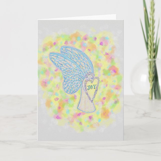 Joy Guardian Angel Custom Greeting Cards (Front)