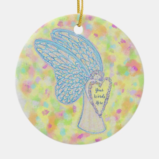 Joy Guardian Angel Custom Holiday Cadeau Ornement (Devant)