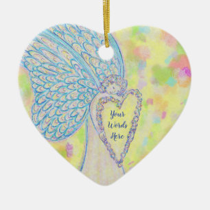 Joy Guardian Angel Custom Holiday Gift Ornament